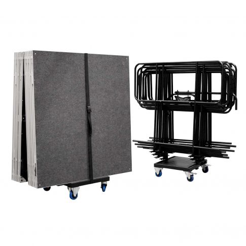 Intellistage ISTROLLEY Guard Rail Trolley for Storage and Transportation for 12 Guard Rails