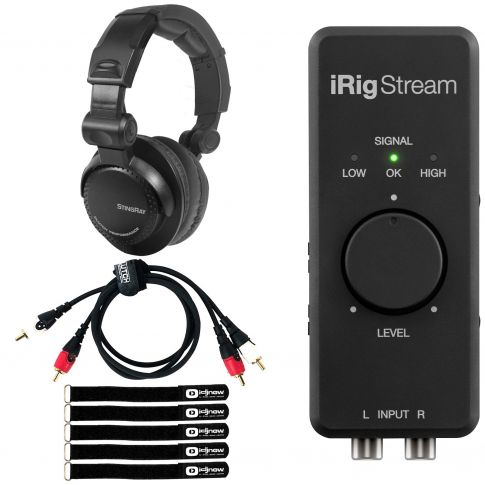 iRig Stream Stereo Audio Interface with Performance DJ Headphones