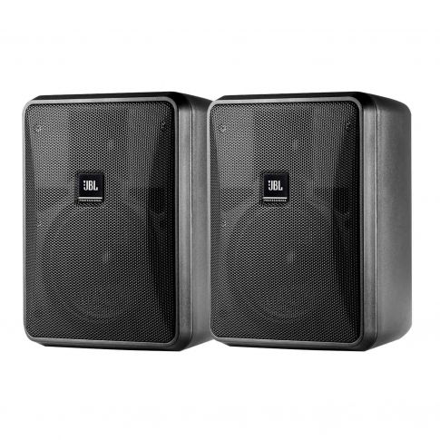 (2) JBL Professional Control 25-1L Compact 8-Ohm Indoor/Outdoor Background/Foreground Speakers (Black)