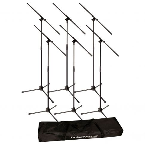 Ultimate Support JS-MCFB6PK 6-Pack Tripod Mic Stand Bundle