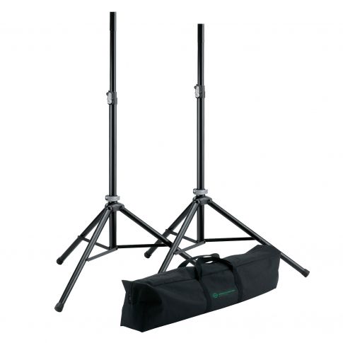 Konig & Meyer 21449 Black Speaker Stand Package with Carry Bag