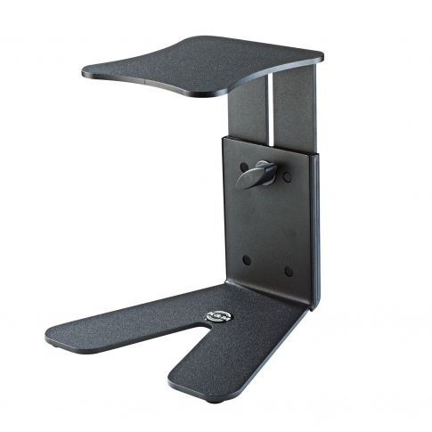 Konig and Meyer 26772 Monitor Workstation Table Stand - Structured Black