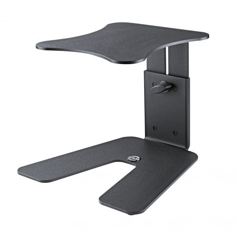 Konig and Meyer 26774 Monitor Workstation Table Stand - Structured Black