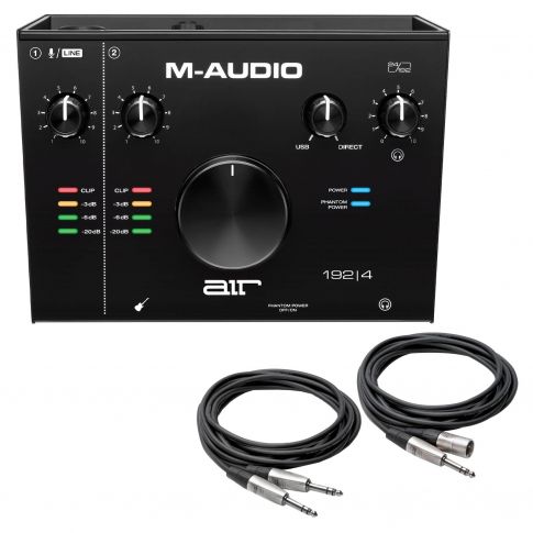 M-Audio AIR 192 | 4 USB Audio Interface with Interconnect Cables