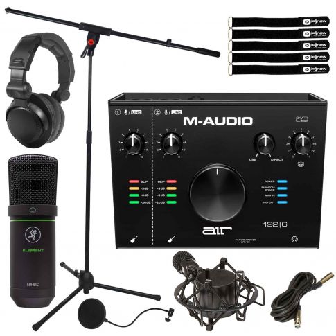 M-Audio AIR 192 | 6 USB Audio/MIDI Interface with Mackie EM-91C Mic