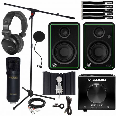 Mackie CR3-X Monitors with AIR Hub Interface & Sound Isolation Shield