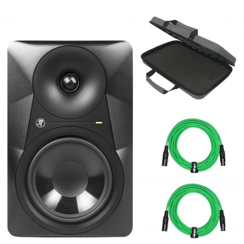 Mackie MR624 6.5" Powered Monitor with Green Cables & Carry Case
