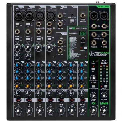 Mackie ProFX10v3 10 Channel Professional Effects Mixer with USB