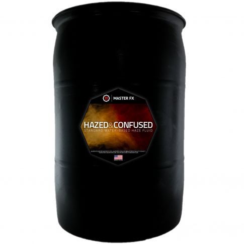 Master FX HF-HC-55 Hazed and Confused Pro Water-Based Regular Haze Juice Fluid (55 Gallons)