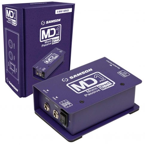 Samson MD1 Pro Mono Passive Direct Box for Electric Acoustic Guitar, Bass Guitar, Keyboards & Electronic Drum Kits