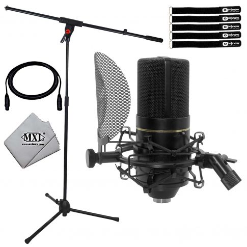 MXL 770 Small Diaphragm Condenser Microphone Bundle with Boom Stand