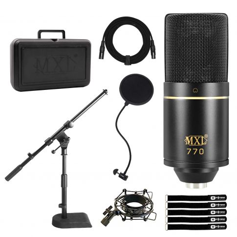 MXL 770 Small Diaphragm Condenser Microphone with Desk Stand