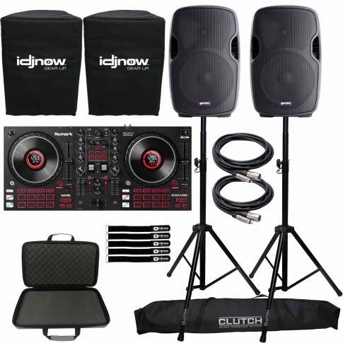 Numark Mixtrack Platinum FX Controller with Gemini 12" Active Speakers