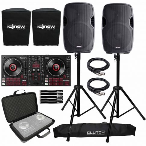 Numark Mixtrack Platinum FX Controller with Gemini 15" Active Speakers