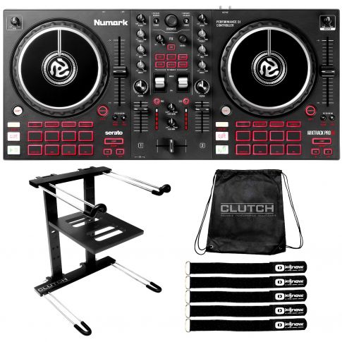 Numark Mixtrack Pro FX 2-Deck DJ Controller with Black Laptop Stand