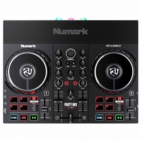 Numark Party Mix Live DJ Controller with Light Show and Speakers