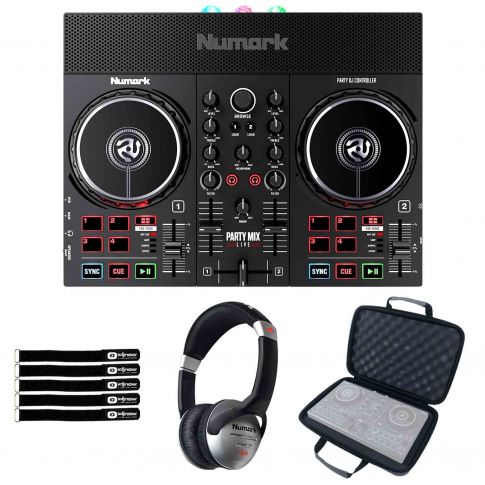 Numark Party Mix Live Light Show Controller with Headphones & Case