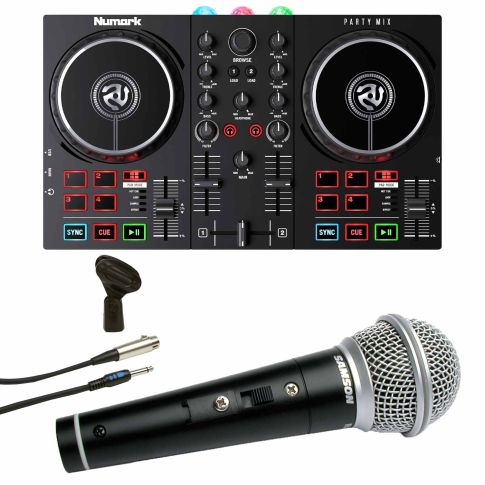 Numark Party Mix II DJ Controller with Multi-Purpose Microphone