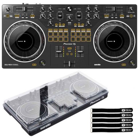 Pioneer DJ DDJ-REV1 Scratch Style Controller with Decksaver Cover
