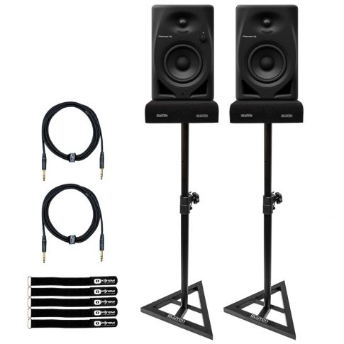 Pioneer DJ DM-40D 4" Desktop Monitor System with Studio Monitor Stands