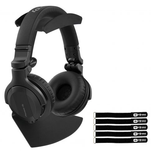 Pioneer DJ HDJ-CUE1BT Black Bluetooth Headphones with Desktop Stand