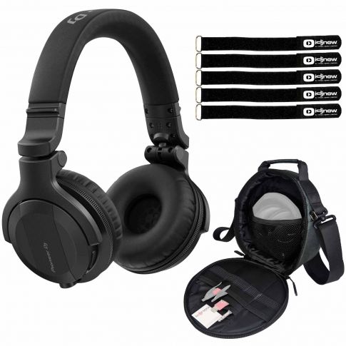 Pioneer DJ HDJ-CUE1BT Black Bluetooth Headphones with Gear Bag