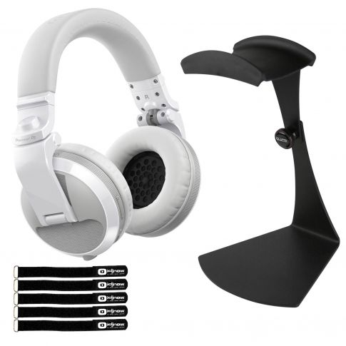 Pioneer DJ HDJ-X5BT White Bluetooth Headphones with Table Stand