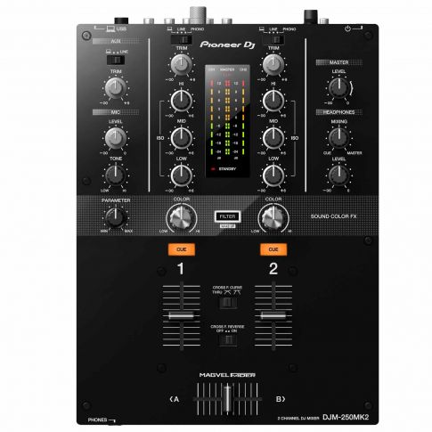 Pioneeer DJ DJM-250MK2 rekordbox dvs-Ready 2-Channel Mixer with Pro-Grade Features and Built-in Sound Card