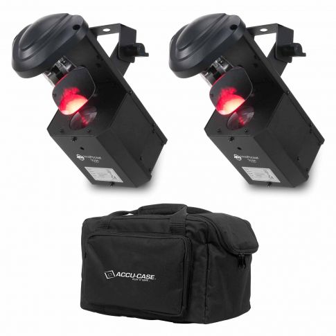 ADJ Pocket Scan Pak: 2x Inno Pocket Scan Mirrored Scanners with F4 Par Bag