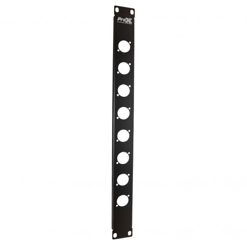 ProX T-1U8XLR 1U Rack Panel Punched for 8 XLR, SpeakOn, or powerCON Connectors