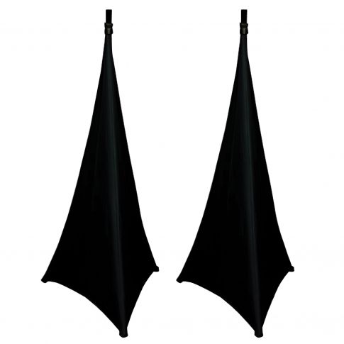 ProX X-SP2SC-BLX2 2 Sided Black Lycra Cover Scrim for Speaker Tripod or Lighting Stands (pair)