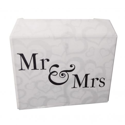 ProX XF-MESA SWMRMRS White Lycra Mr. & Mrs. Design with Hearts Scrim Kit for XF-MESA Facade
