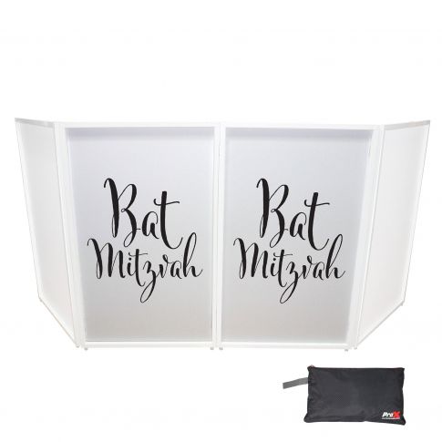 ProX XF-SBATMITZ Bat Mitzvah Black on White Facade Scrims (Pair)