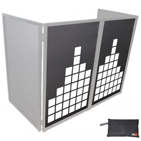 ProX XF-SMETERX2 Sound Meter White on Black Facade Scrims (Pair)