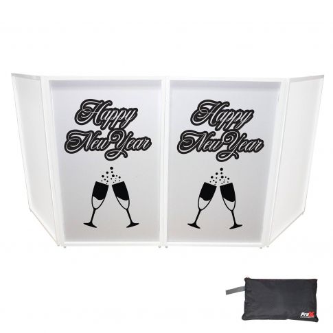 ProX XF-SNYTOAST New Year Toast Black on White Facade Scrims (Pair)