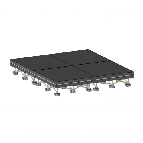ProX XSFP-8x8-8 StageX 8FT x 8FT x 8" Complete Stage System Package