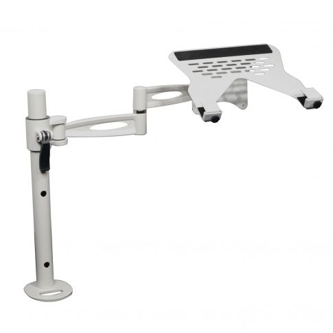 ProX XZF-LTARM PKG WH White Adjustable Laptop Arm with Shelf and Pole