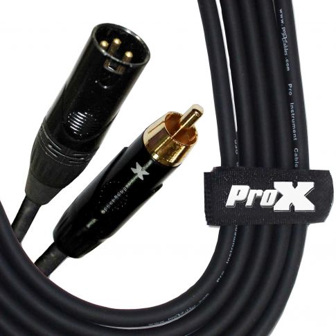 ProX XC-RXM25 25' RCA to XLR-M Unbalanced High Performance Audio Cable