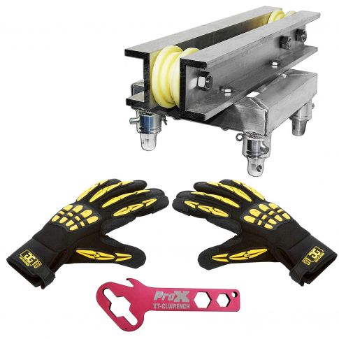 ProX XT-TOPCM Chain Hoist Top Truss Section with Large Black & Yellow Gig Gloves Package