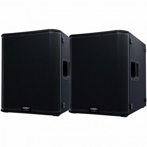 QSC KS118 18-inch 3600 Watt Active Subwoofers Dual Package