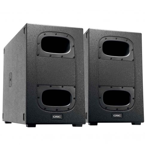 QSC KS212C Powered Dual 12" Cardioid Subwoofers Dual Package