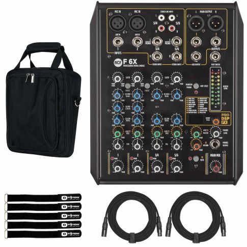 RCF F 6X 6-Channel Multi-FX Analog Mixing Console with Bag