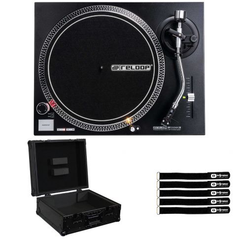 Reloop AMS-RP-2000-USB-MK2 Direct Drive USB Turntable with Black Case