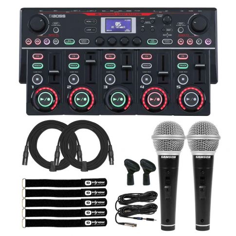 Roland Boss RC-505MK2 Tabletop Loop Station with Vocal Microphones