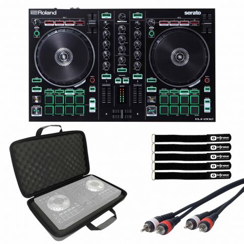 Roland DJ-202 Serato DJ Lite Controller with Carry Case Package