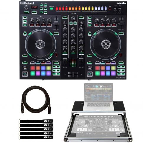 Roland DJ-505 Serato DJ Controller with Odyssey Flight Ready Case Package