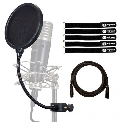 Samson PS04 Microphone Pop Filter with 20FT Cables Package