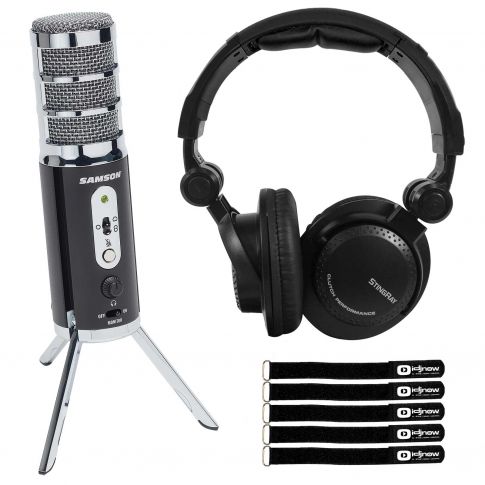 Samson Satellite USB/iOS Broadcast Microphone with DJ Headphones