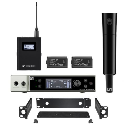 Sennheiser EWDXSKSKMSBASESETR19 Digital Wireless Bodypack & Handheld Transmitter Base Set R1-9