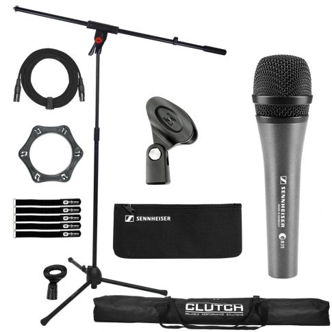 Sennheiser E-835-S Handheld Microphone with Microphone Boom Stand